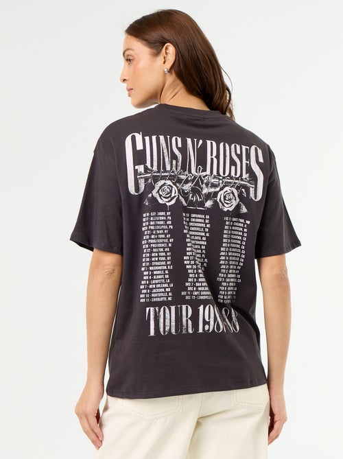 T-Shirt 'Guns N'Roses' mit Kurzarm und Vorder-/Rückseitendruck - Kiabi T-Shirt 'Guns N'Roses' mit Kurzarm und Vorder-/Rückseitendruck - Kiabi