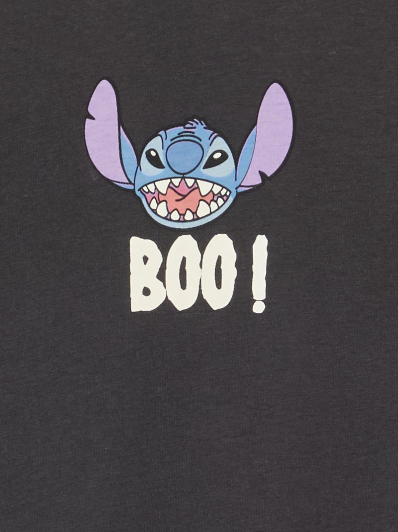 T-shirt 'Halloween' 'Disney' 'Stitch' Noir - Kiabi