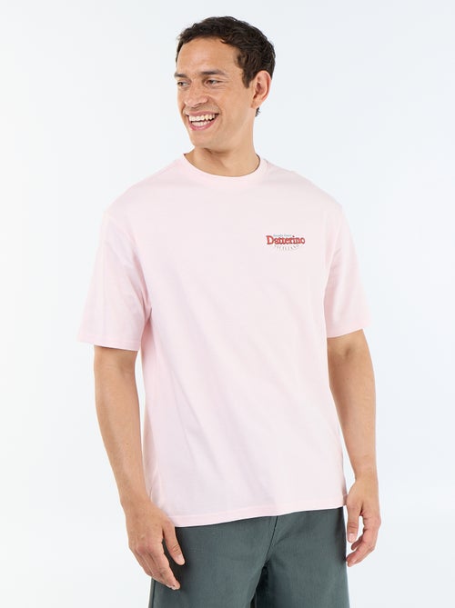 T-shirt homme en coton à col rond avec motif placé - Kiabi T-shirt homme en coton à col rond avec motif placé - Kiabi