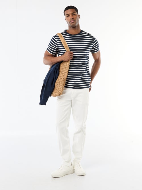 T-shirt homme en coton à col rond - Kiabi