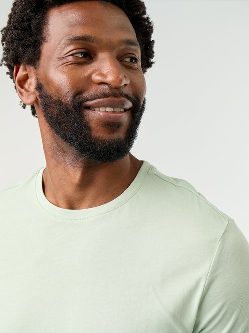 T-shirt homme en coton à col rond - Kiabi