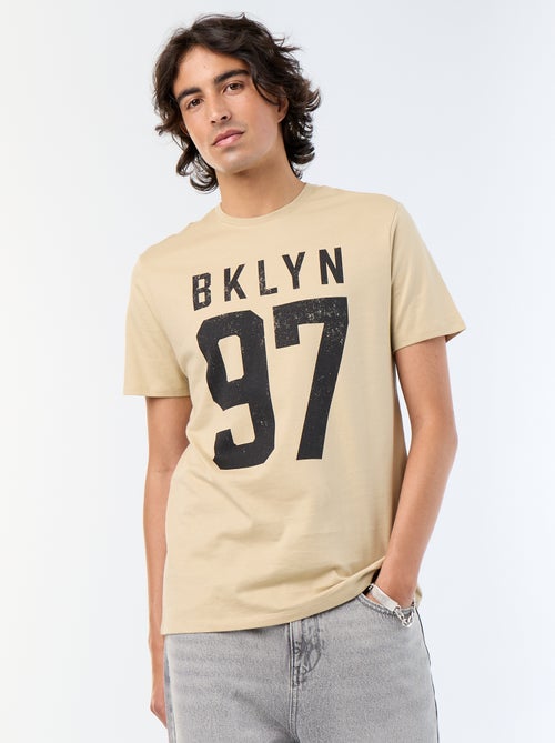 T-shirt homme en coton biologique imprimé - Kiabi