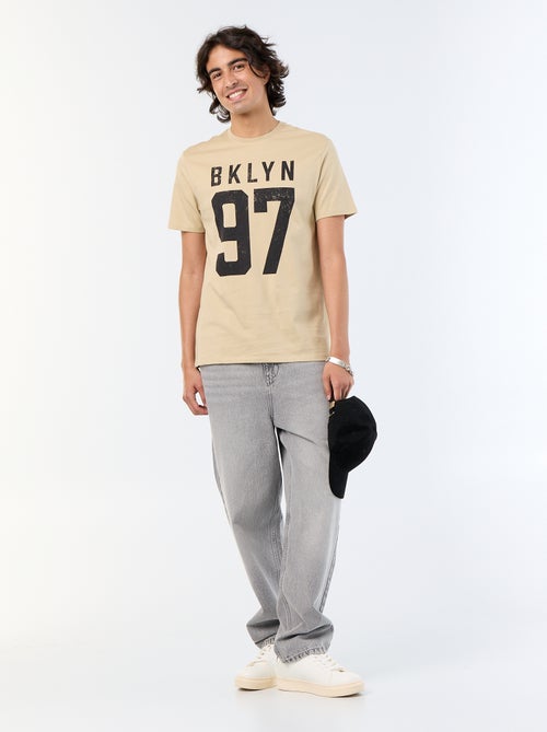 T-shirt homme en coton biologique imprimé - Kiabi