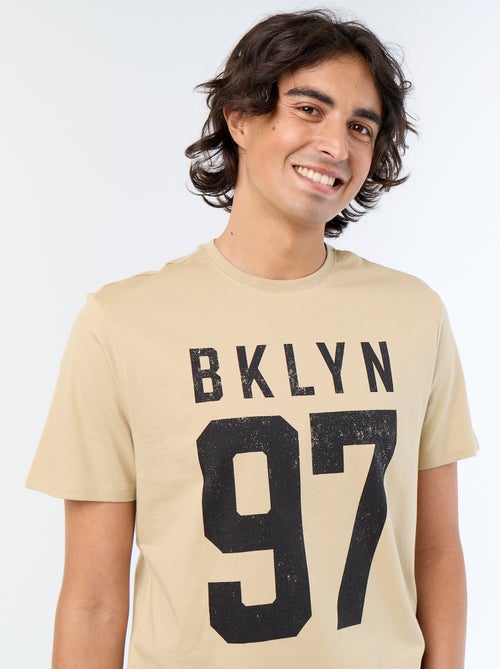 T-shirt homme en coton biologique imprimé - Kiabi