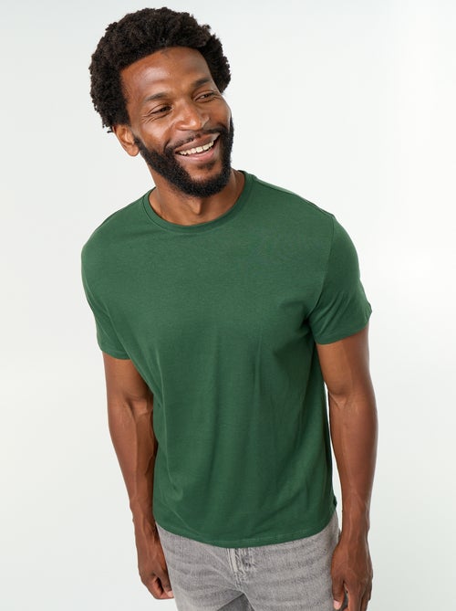 T-shirt homme en coton jersey à col rond coupe regular - Kiabi T-shirt homme en coton jersey à col rond coupe regular - Kiabi