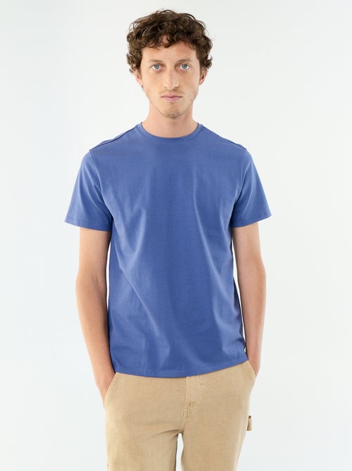 T-shirt homme en coton uni à col rond - Kiabi T-shirt homme en coton uni à col rond - Kiabi