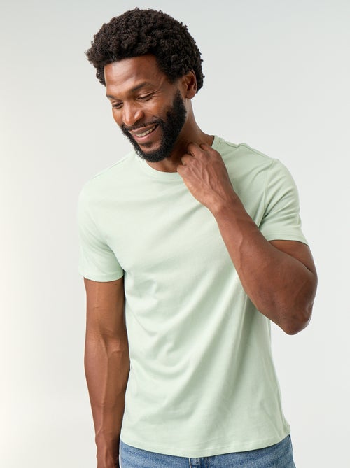 T-shirt homme en jersey à col rond - Kiabi