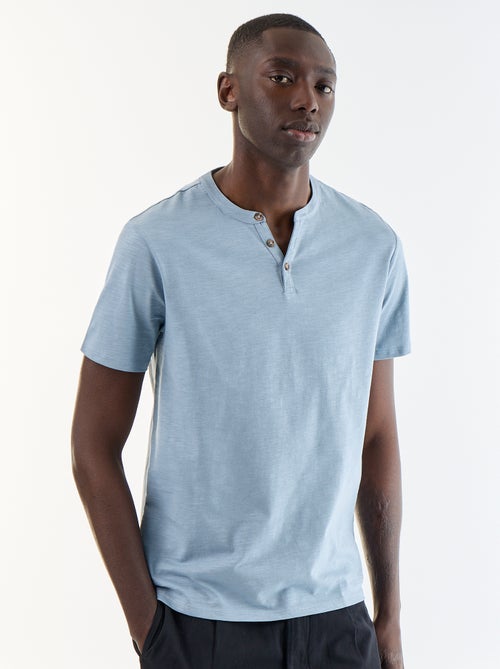 T-shirt homme uni à col tunisien - Kiabi T-shirt homme uni à col tunisien - Kiabi