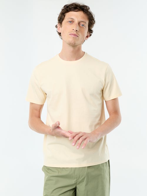 T-shirt homme uni en coton à col rond - Kiabi T-shirt homme uni en coton à col rond - Kiabi