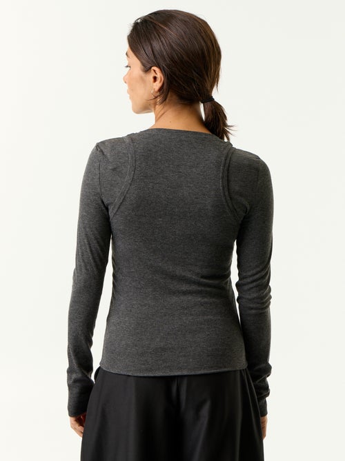 T-Shirt im 2-in-1-Look mit Tanktop - Kiabi