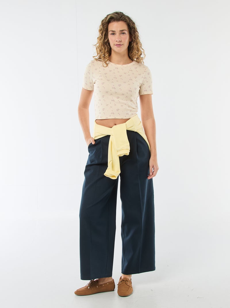 T-shirt imprimé à manches courtes à motif Jaune - Kiabi