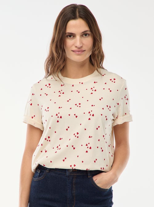 T-shirt imprimé à manches courtes - Kiabi