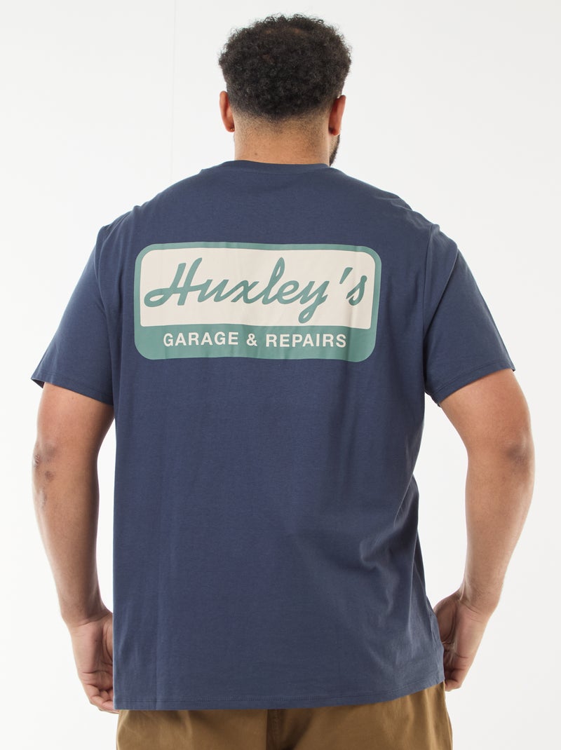 T-shirt imprimé à manches courtes Bleu - Kiabi