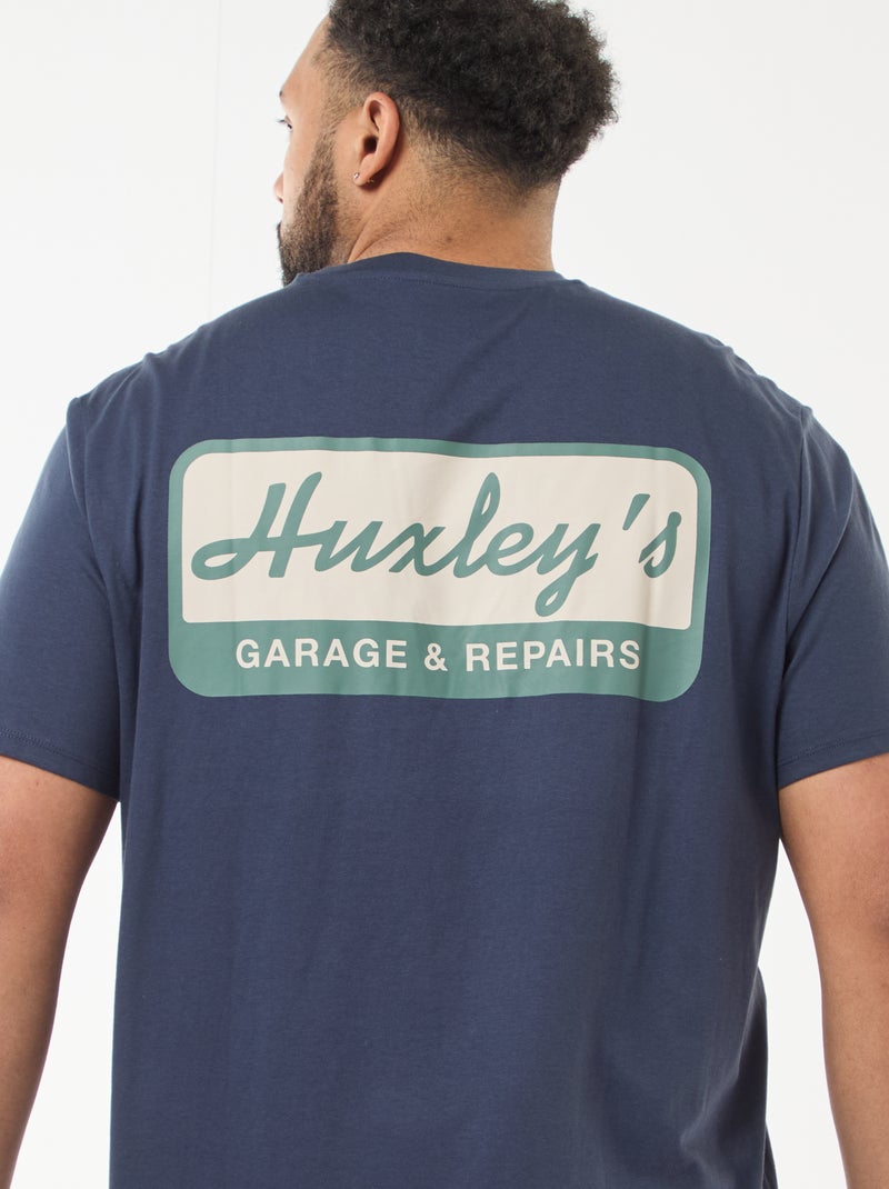 T-shirt imprimé à manches courtes Bleu - Kiabi