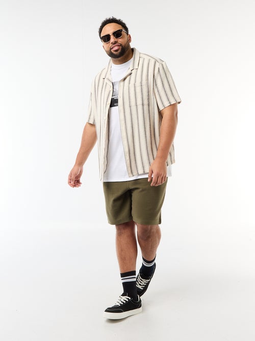 T-shirt imprimé à manches courtes et col rond - Kiabi