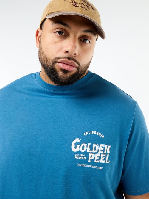 T-shirt imprimé à manches courtes et col rond - Kiabi