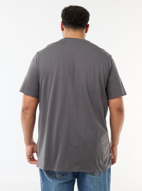 T-shirt imprimé à manches courtes et col rond - Kiabi