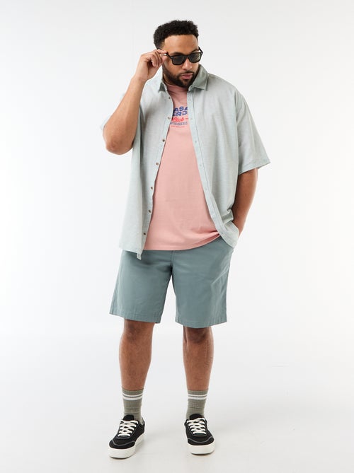 T-shirt imprimé à manches courtes et col rond - Kiabi