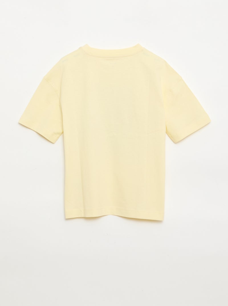 T-shirt imprimé à manches courtes Jaune - Kiabi
