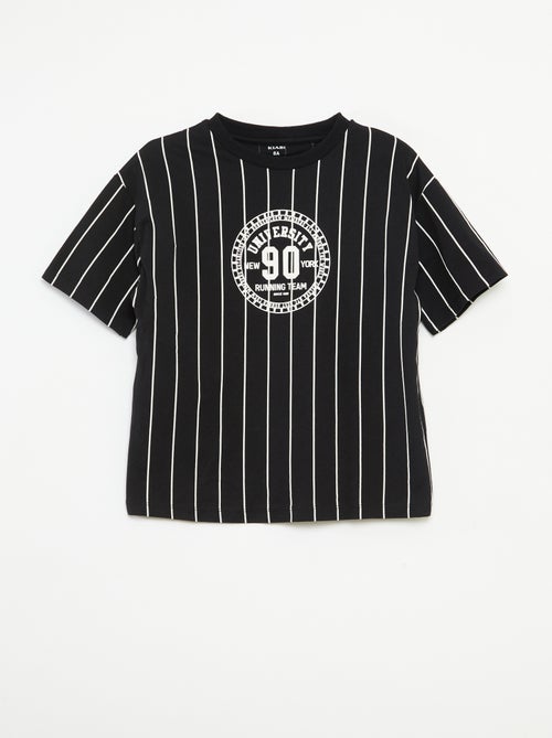 T-shirt imprimé à manches courtes style université américaine - Kiabi