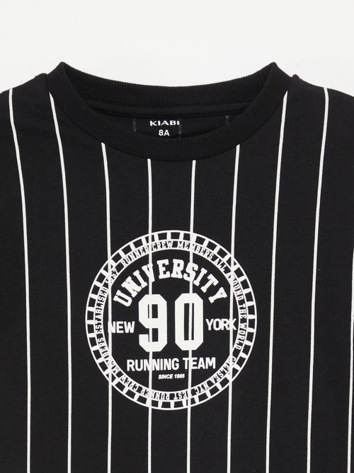 T-shirt imprimé à manches courtes style université américaine - Kiabi