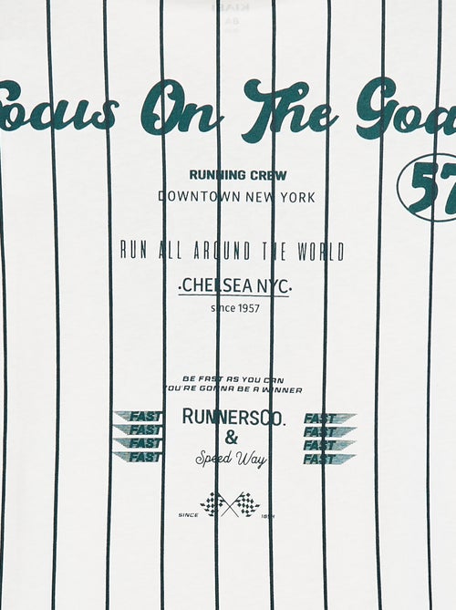 T-shirt imprimé à manches courtes style université américaine - Kiabi