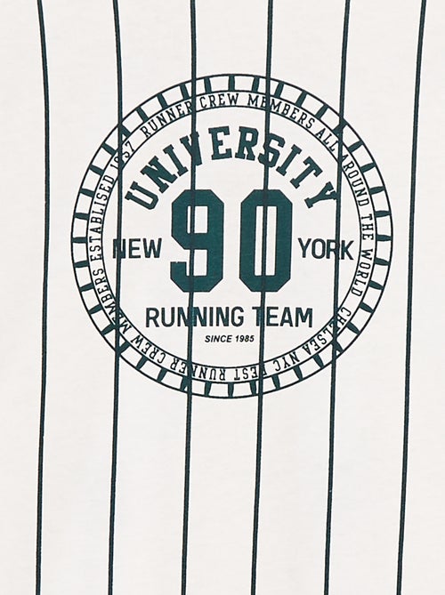 T-shirt imprimé à manches courtes style université américaine - Kiabi