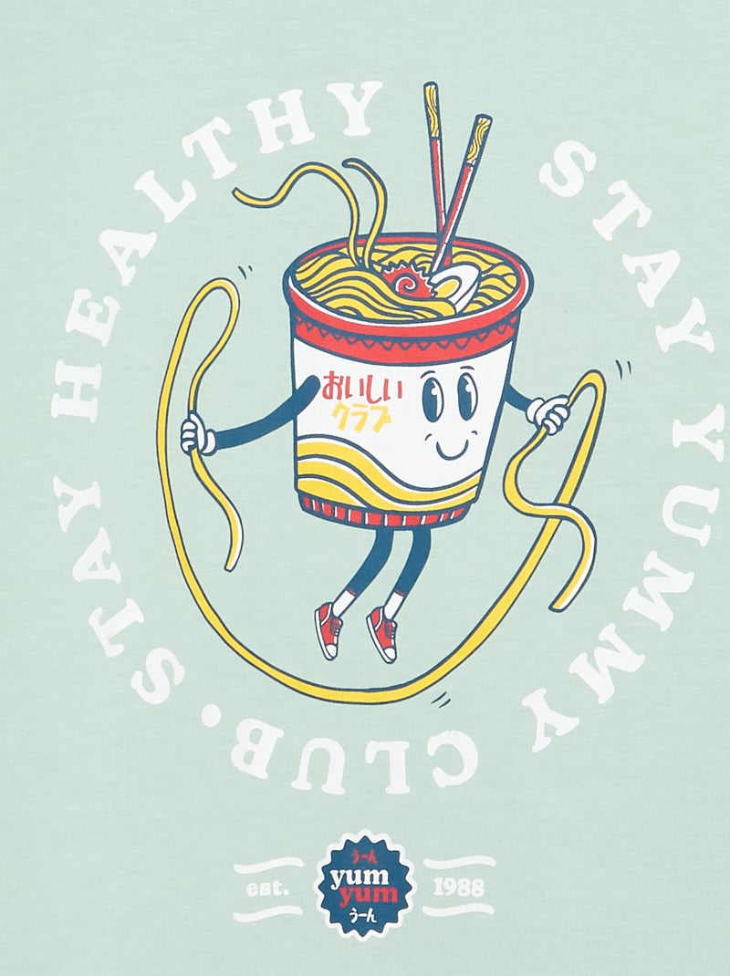 T-shirt imprimé à manches courtes Vert clair - Kiabi