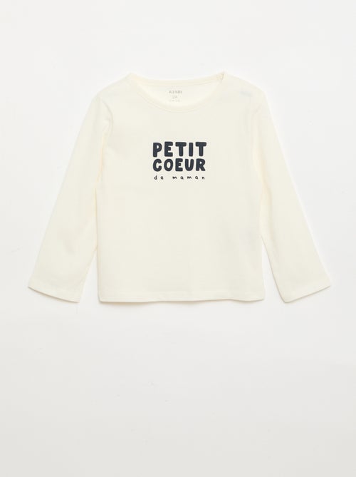 T-shirt imprimé à manches longues - Kiabi