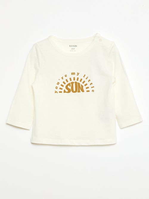 T-shirt imprimé à manches longues - Kiabi