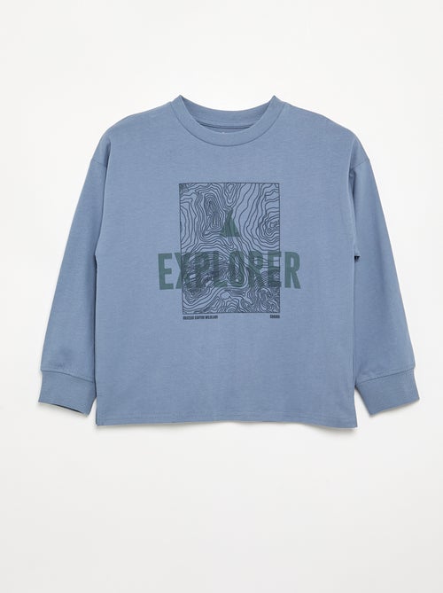 T-shirt imprimé à manches longues - Kiabi