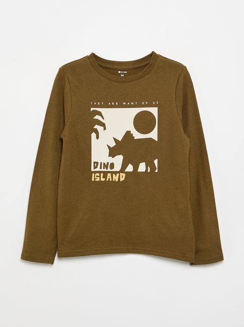 T-shirt imprimé à manches longues - Kiabi