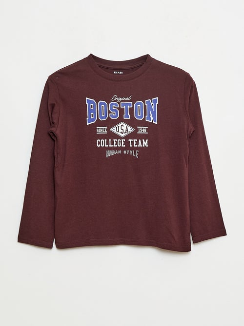 T-shirt imprimé à manches longues - Kiabi