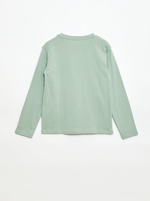 T-shirt imprimé à manches longues - Kiabi