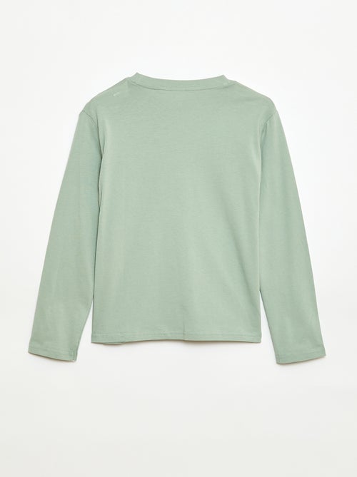 T-shirt imprimé à manches longues - Kiabi