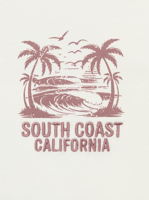 T-shirt imprimé à message à manches courtes - Kiabi