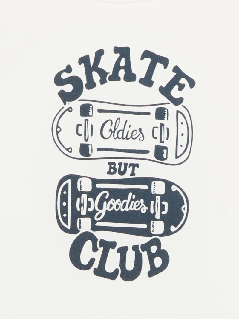 T-shirt imprimé à message Blanc - Kiabi