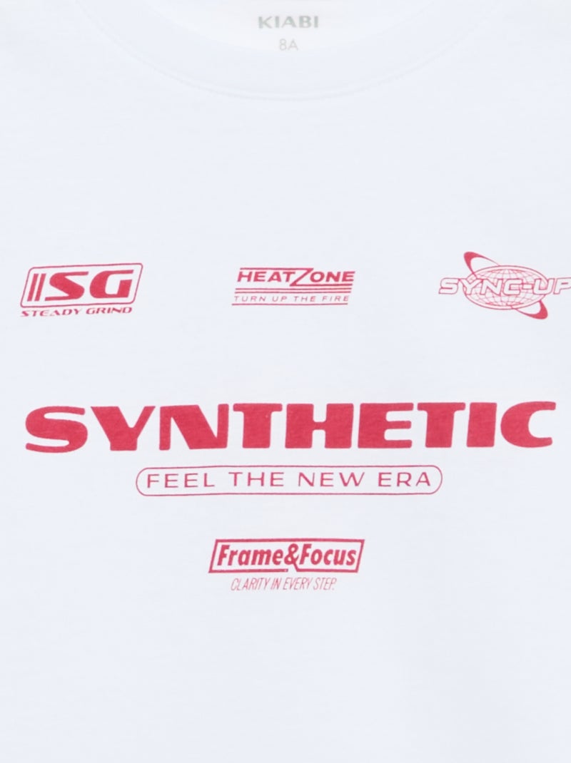 T-shirt imprimé à message Blanc - Kiabi