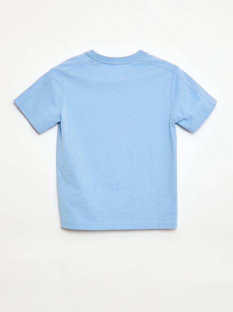 T-shirt imprimé à message Bleu - Kiabi