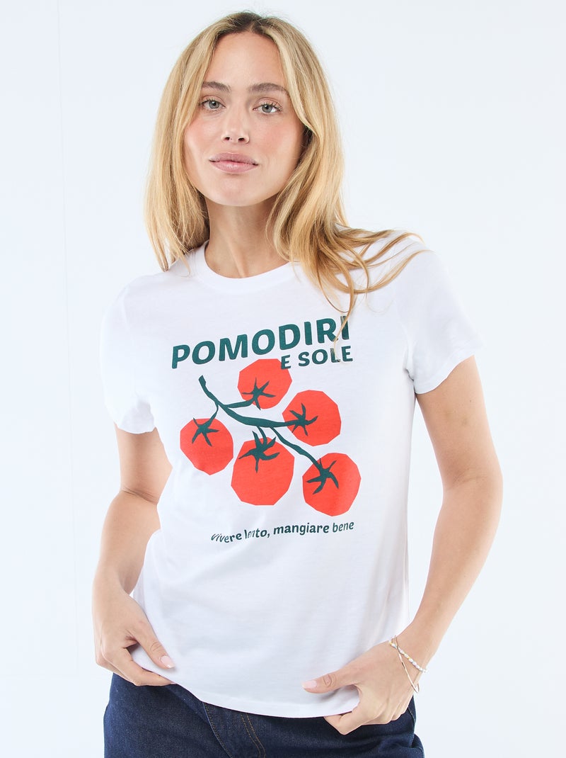 T-shirt imprimé Blanc - Kiabi