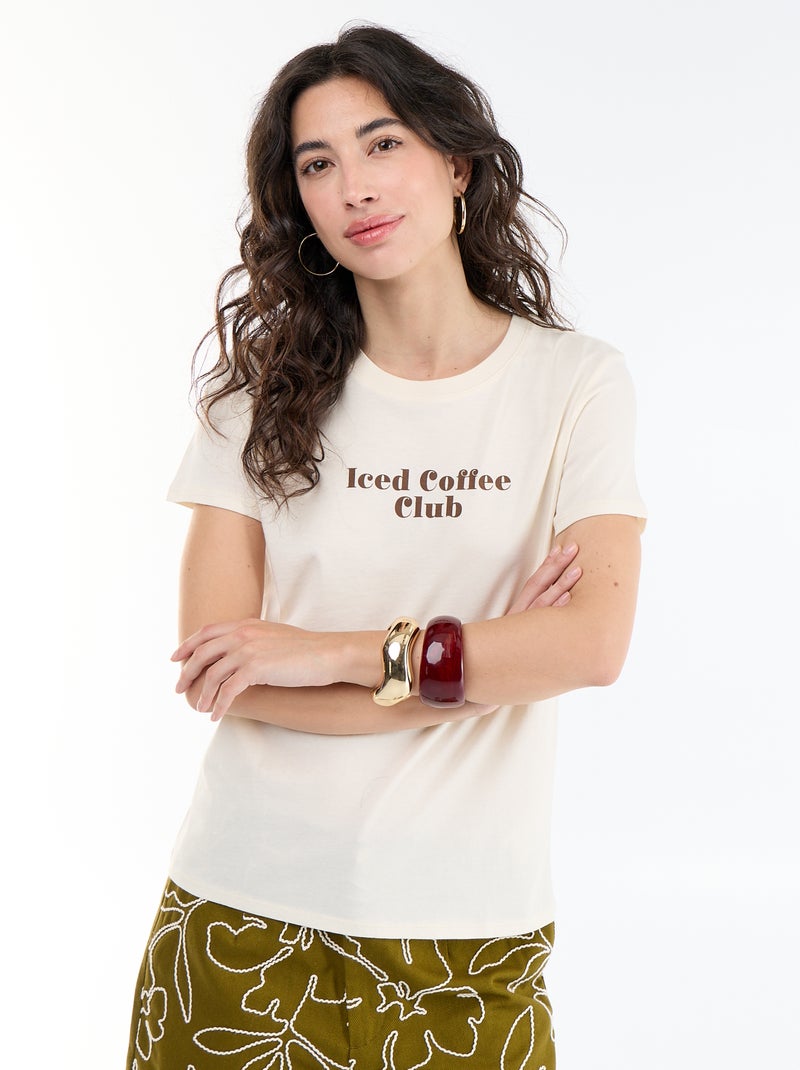 T-shirt imprimé Blanc - Kiabi