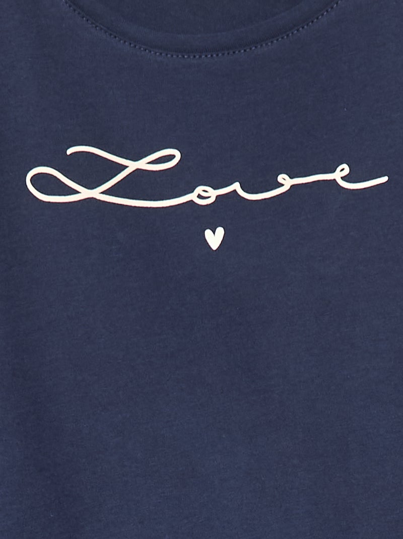 T-shirt imprimé Bleu marine - Kiabi