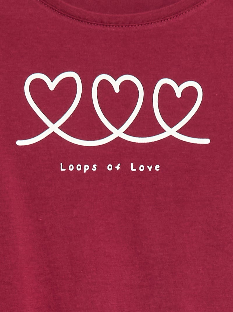 T-shirt imprimé Bordeaux - Kiabi