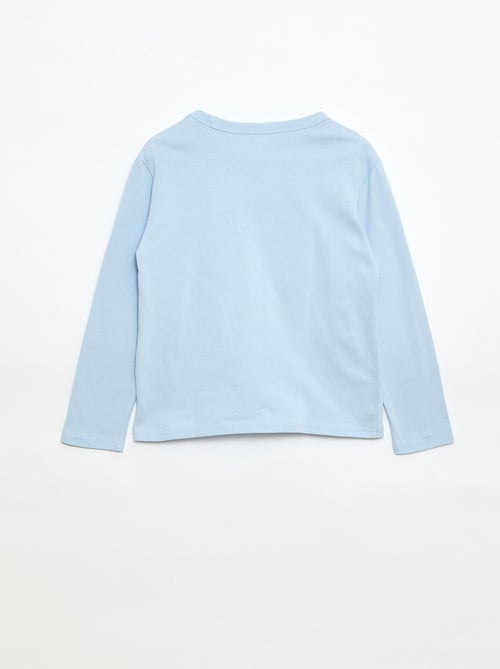 T-shirt imprimé fantaisie à manches longues - Kiabi