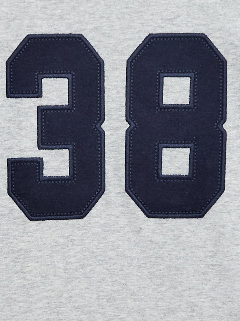 T-shirt imprimé fantaisie à manches longues Gris - Kiabi