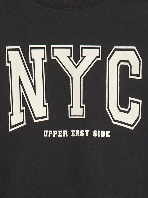 T-shirt imprimé fantaisie à manches longues - Kiabi