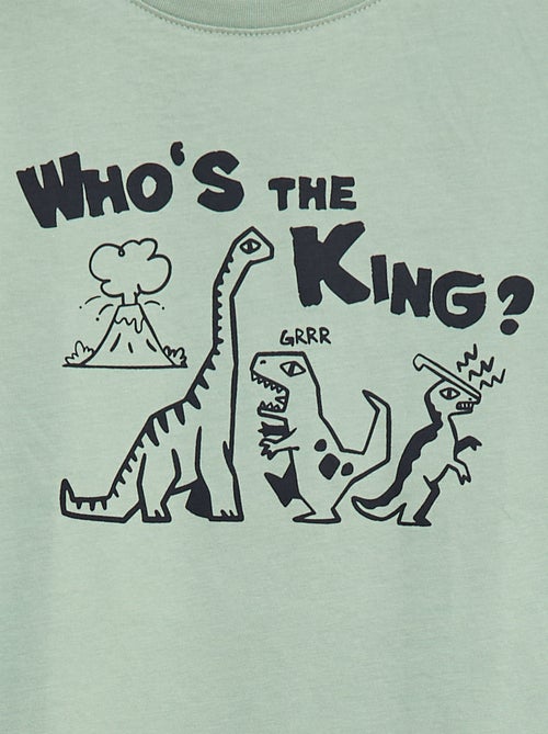 T-shirt imprimé fantaisie à manches longues - Kiabi