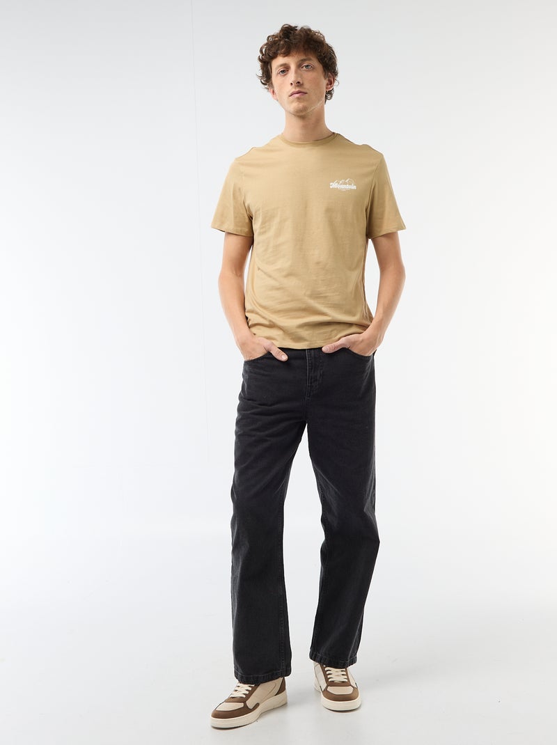 T-shirt imprimé fantaisie Beige - Kiabi