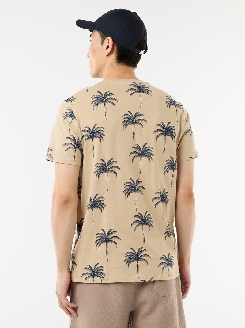 T-shirt imprimé fantaisie Beige - Kiabi