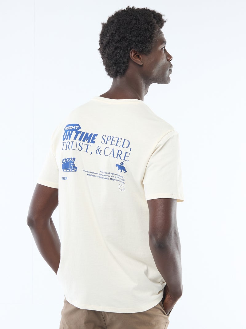 T-shirt imprimé fantaisie Blanc - Kiabi